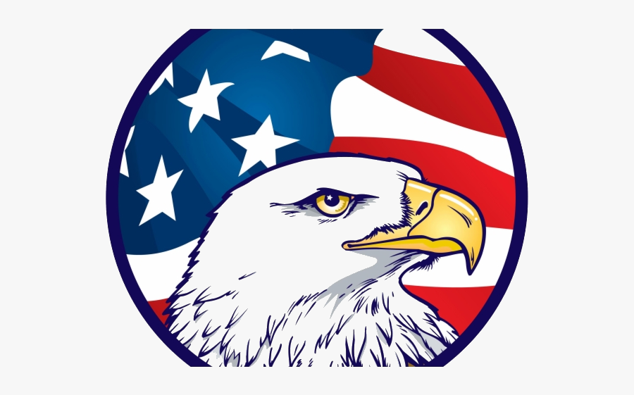 Eagle Drawn American Flag Transparent Background Clipart - Sarasota Security Patrol, Transparent Clipart
