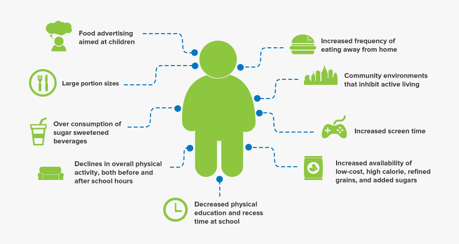 Factors Of Childhood Obesity, Transparent Clipart
