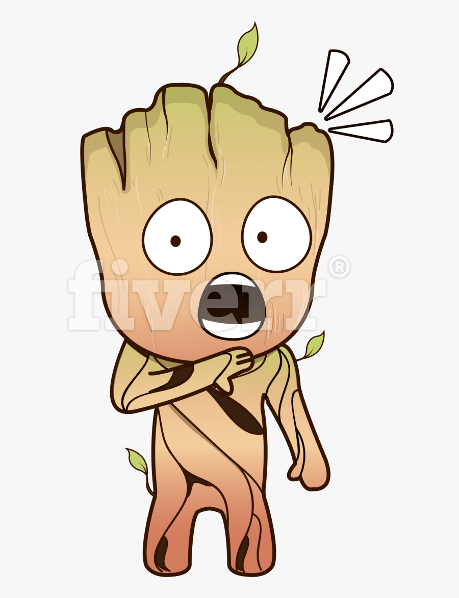 Collection Of Free Groot Drawing Animated Download - Cartoon, Transparent Clipart