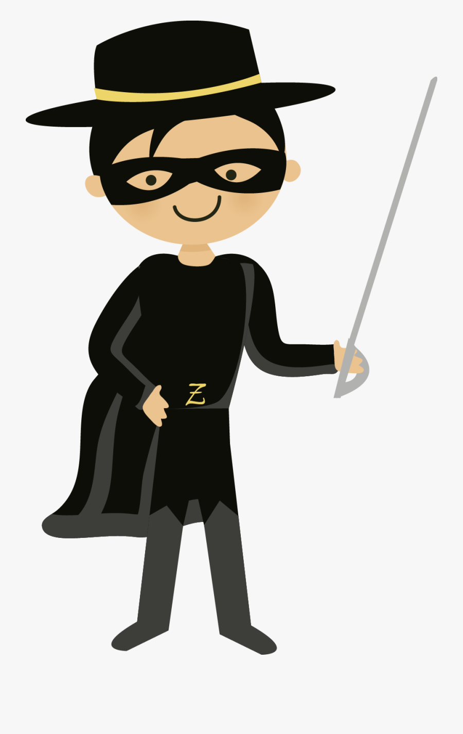 Imagen Superheroe El Zorro Dibujo Png, Transparent Clipart