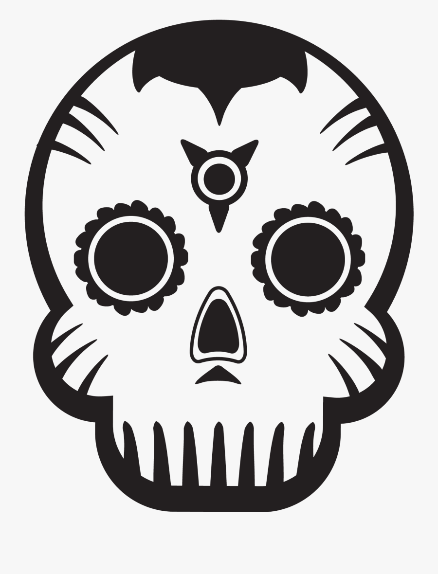 Day Of The Dead Skull - Day Of The Dead Simple, Transparent Clipart