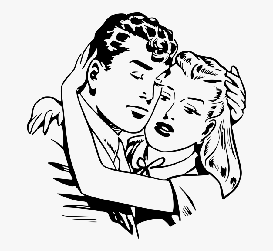 Emotion,art,monochrome Photography - Black And White Love Clip Art, Transparent Clipart