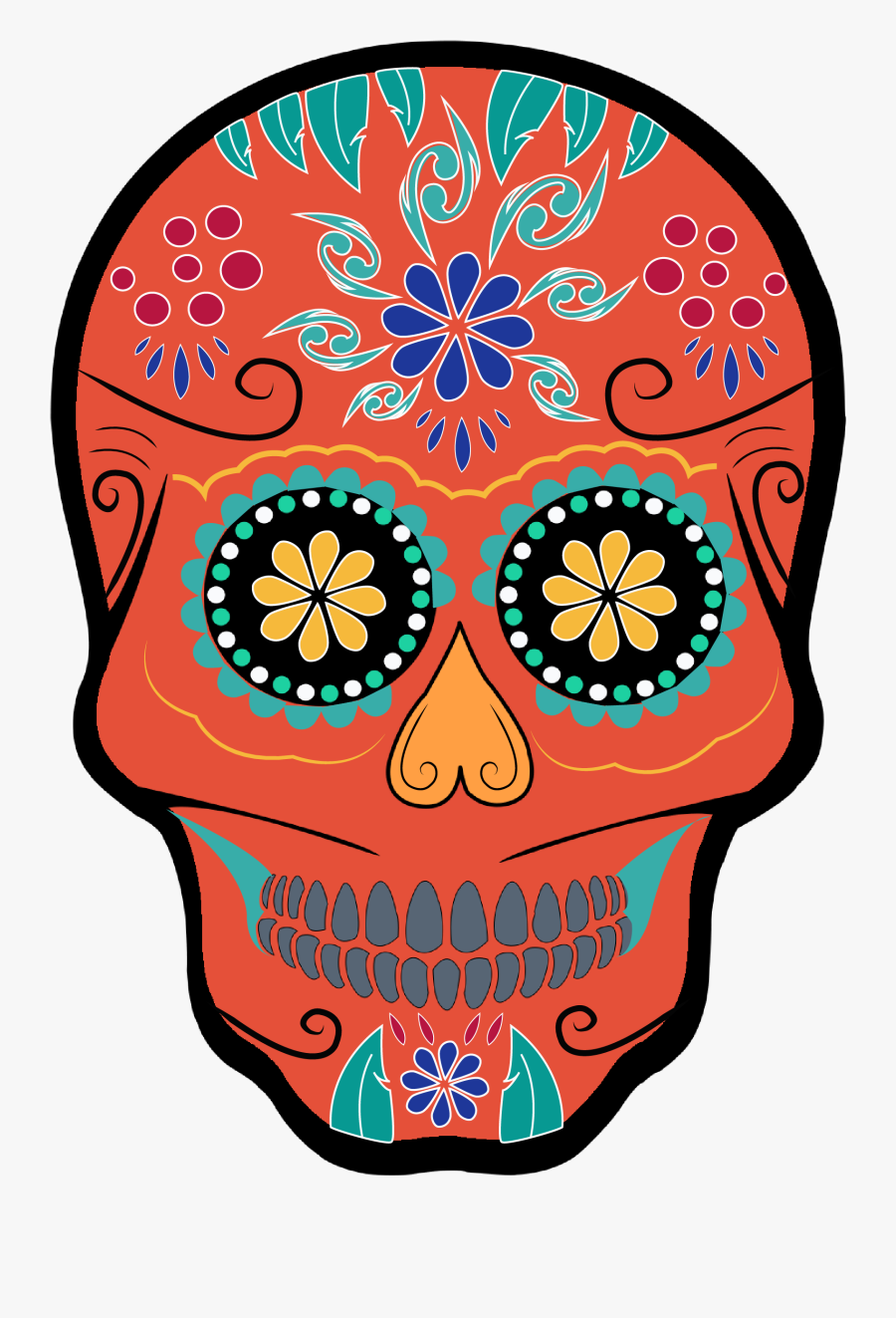 Dayofdead - Aboriginal Art Calavera, Transparent Clipart