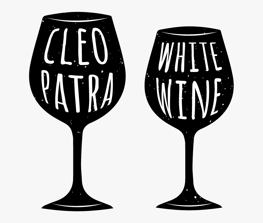 Black And White Wine Glass Clipart - Wine Glass, Transparent Clipart