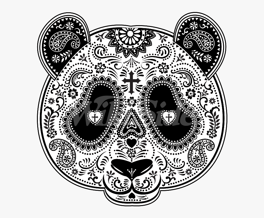 Day Of The Dead Panda, Transparent Clipart