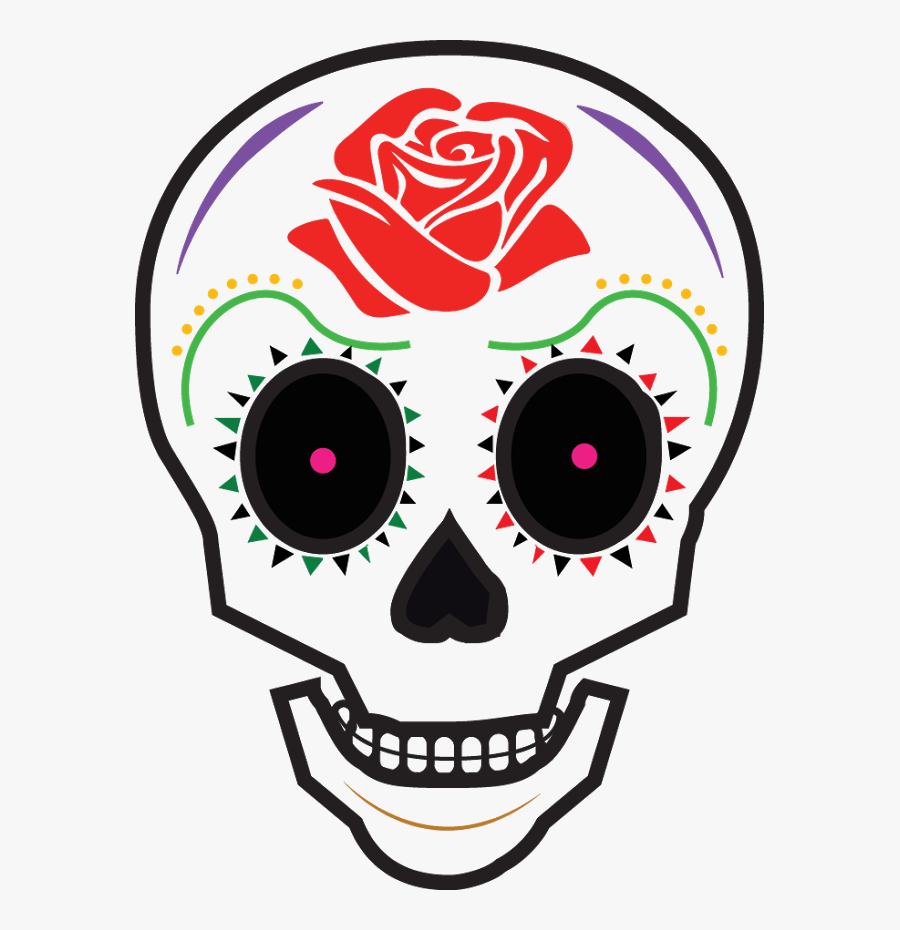 Animated Day Of The Dead Skull Clipart , Png Download - Animated Day Of The Dead Skull, Transparent Clipart