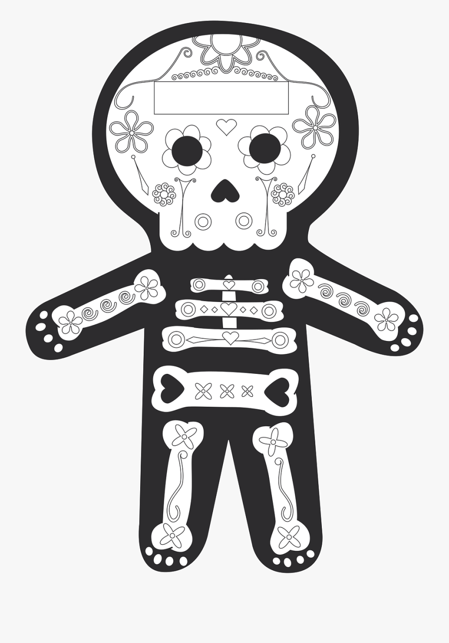Skull Day Of The Dead Offering Free Picture - Calavera Imagenes De Dia De Muertos, Transparent Clipart