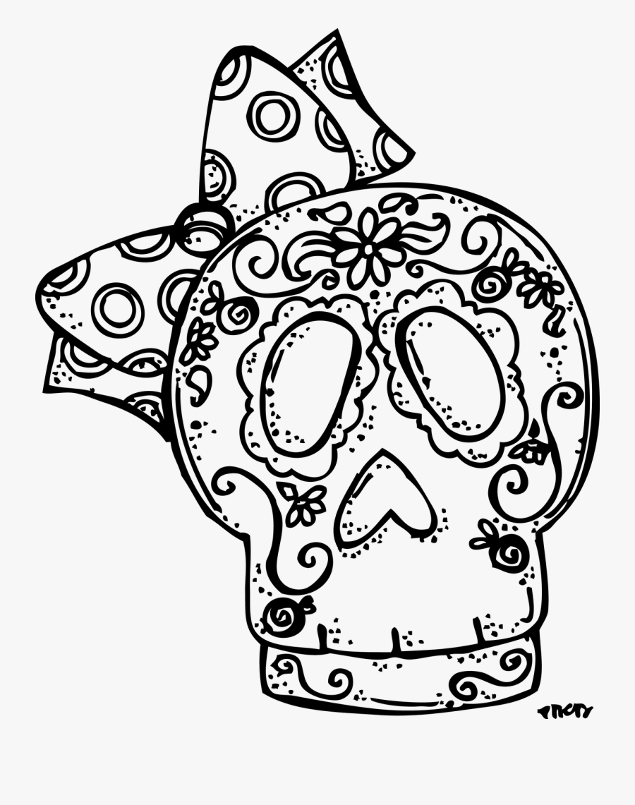 Day Of The Dead Skulls For Coloring, Transparent Clipart
