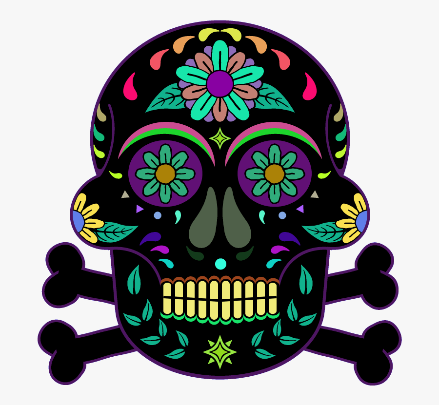 Day Of The Dead 800 X 800 Png Transparent - Day Of The Dead Skull Transparent, Transparent Clipart