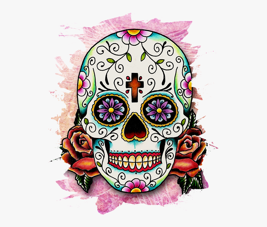 Sugar Skull Mixed Media, Transparent Clipart