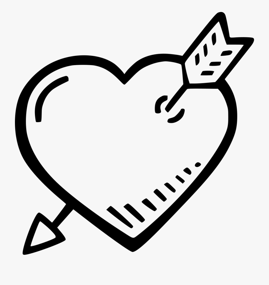 Heart And Arrow Comments - Heart, Transparent Clipart