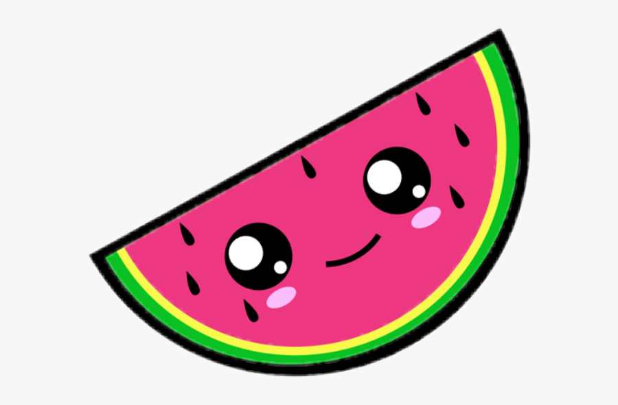Kawaii Watermelon - Watermelon With Cute Face, Transparent Clipart