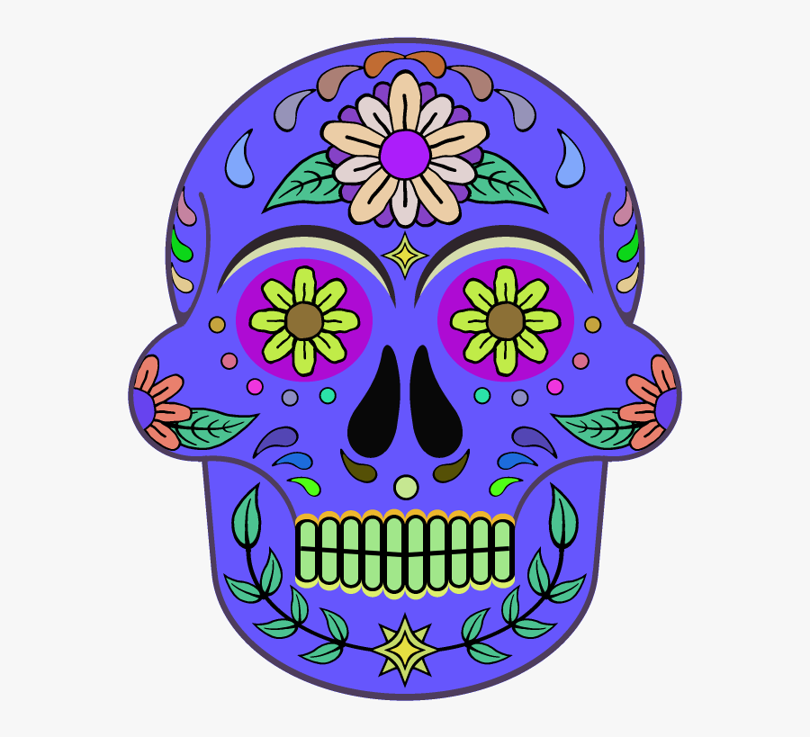 Day Of The Dead 800 X 800 Png Transparent - Skull, Transparent Clipart