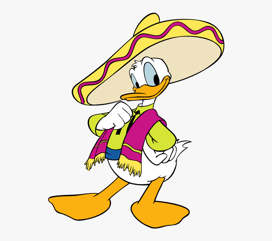 Margarita Clipart Sombrero - Donald Duck Mexican Png, Transparent Clipart