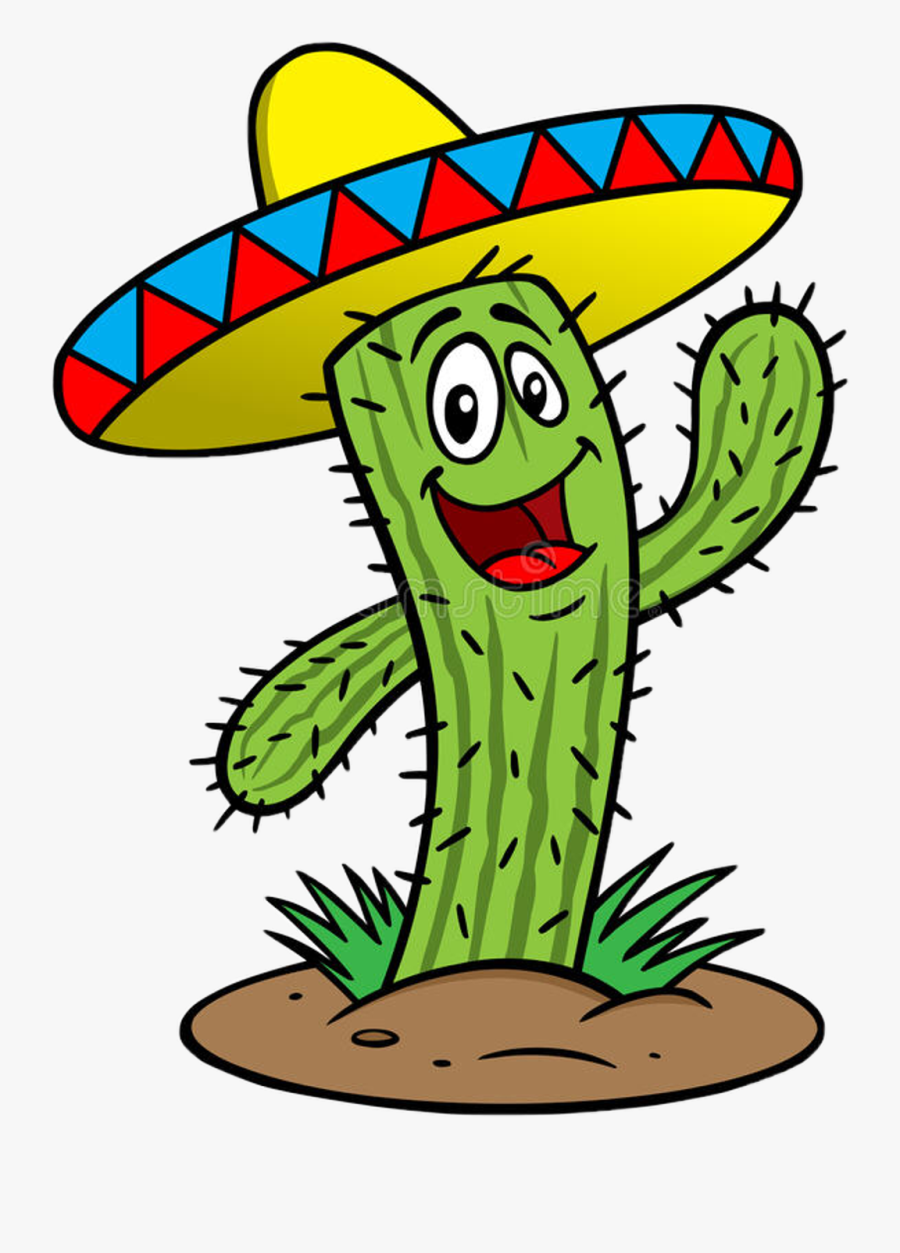 #cactus #greencactus #sombrero #mexicansombrero #gorra - Cactus Cartoon, Transparent Clipart