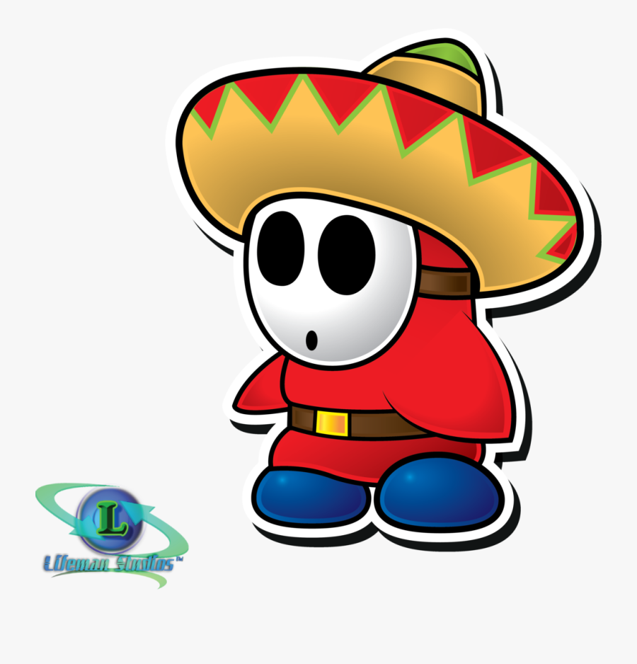 Sombrero Guy - Paper Mario Sticker Star Shy Guy, Transparent Clipart