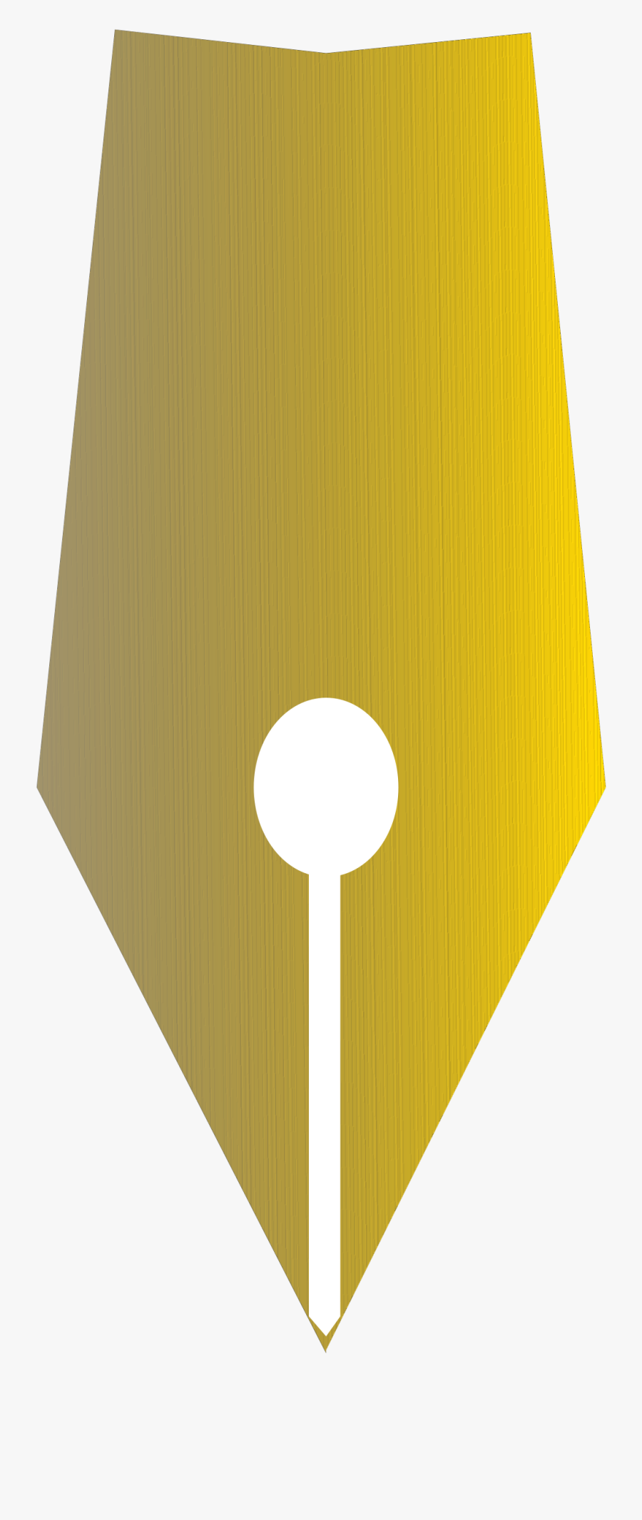 Fountain Pen Tip Golden - Golden Pen Vector Png, Transparent Clipart