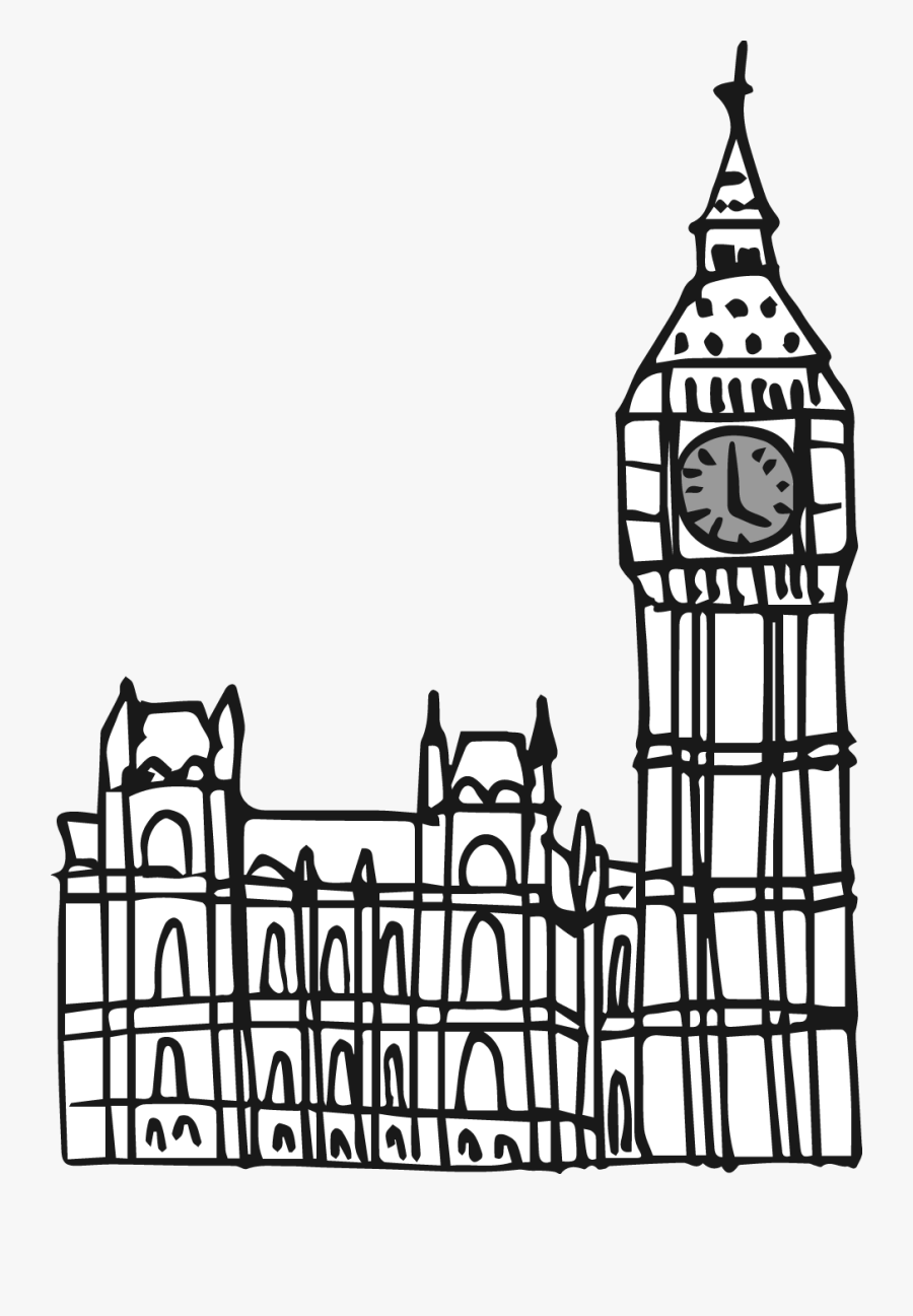 Drawn Big Ben England - Big Ben England Drawing, Transparent Clipart