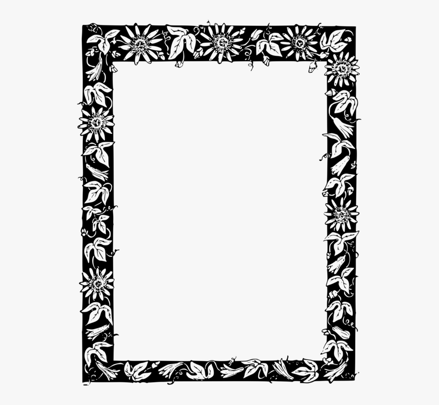 Free Black And White Borders - Black And White Rectangle Border, Transparent Clipart