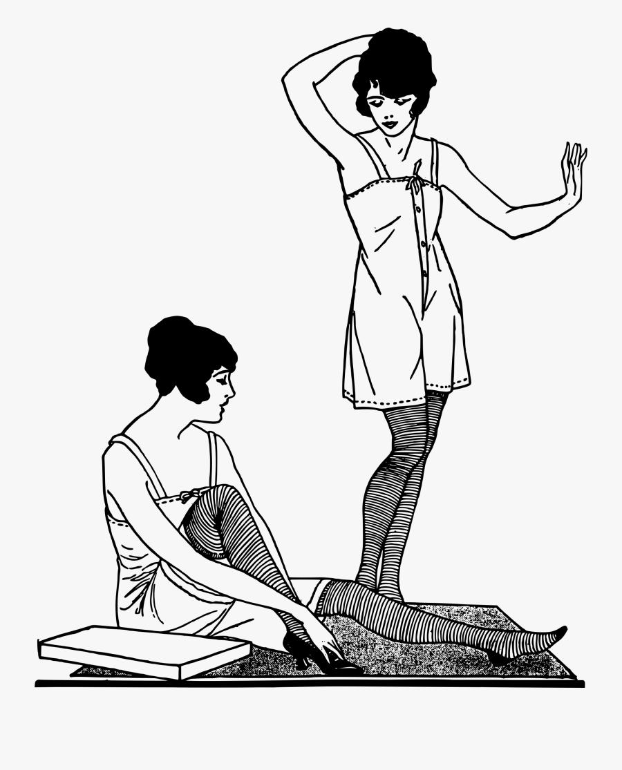 1920s Underwear Clip Arts - 1920s Flappers Png, Transparent Clipart
