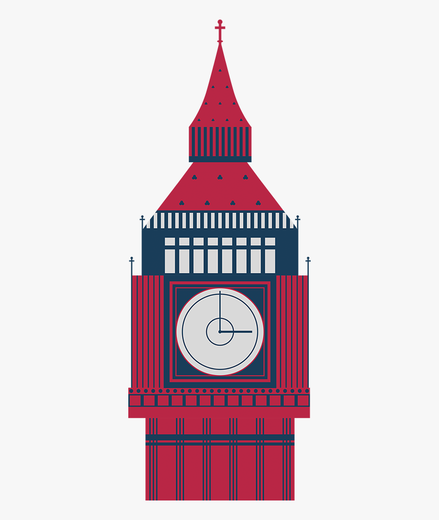 Big Ben Red Png, Transparent Clipart