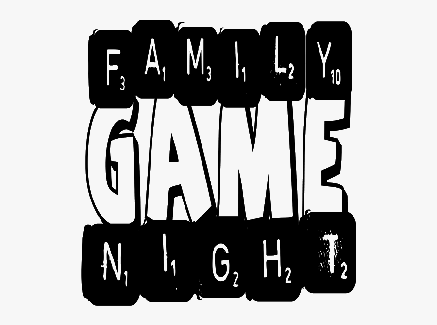 Family Game Night Clipart Black And White, Transparent Clipart