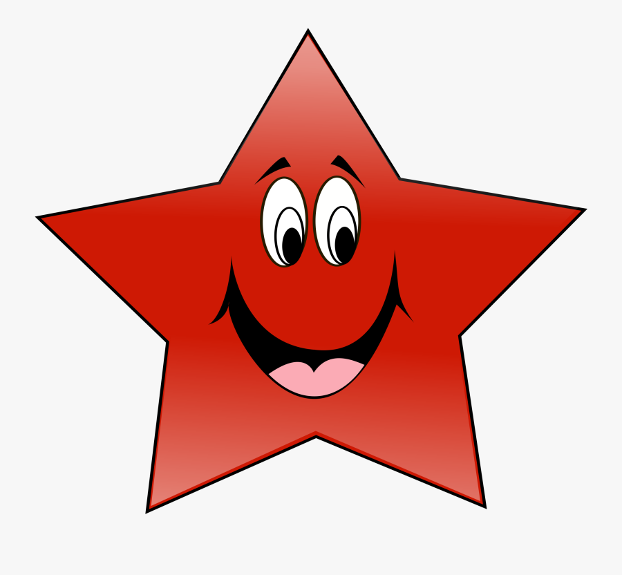Clipart Star Red - Happy Red Star Clipart, Transparent Clipart