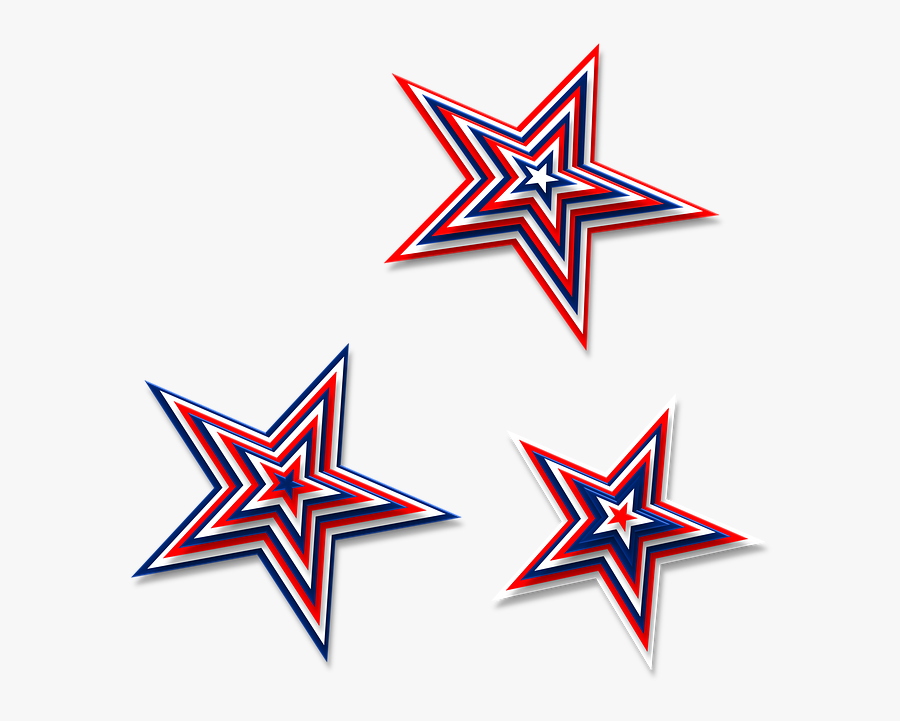 Transparent Stars Clipart Transparent - Red White And Blue Transparent, Transparent Clipart