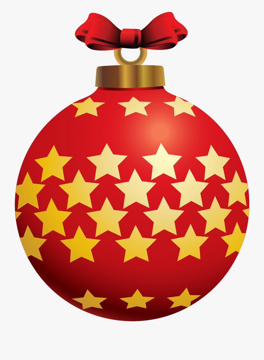 Red Christmas Star Clipart - Christmas Balls Clipart Png, Transparent Clipart