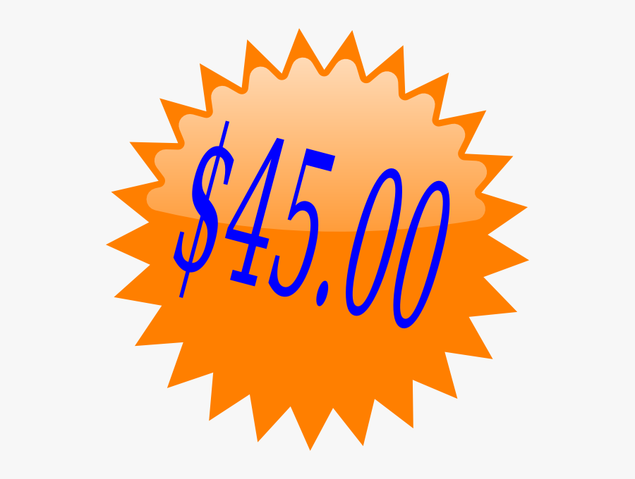 How To Set Use $45 Red Star Price Tag Svg Vector Clipart - Oferta Vetor Png, Transparent Clipart