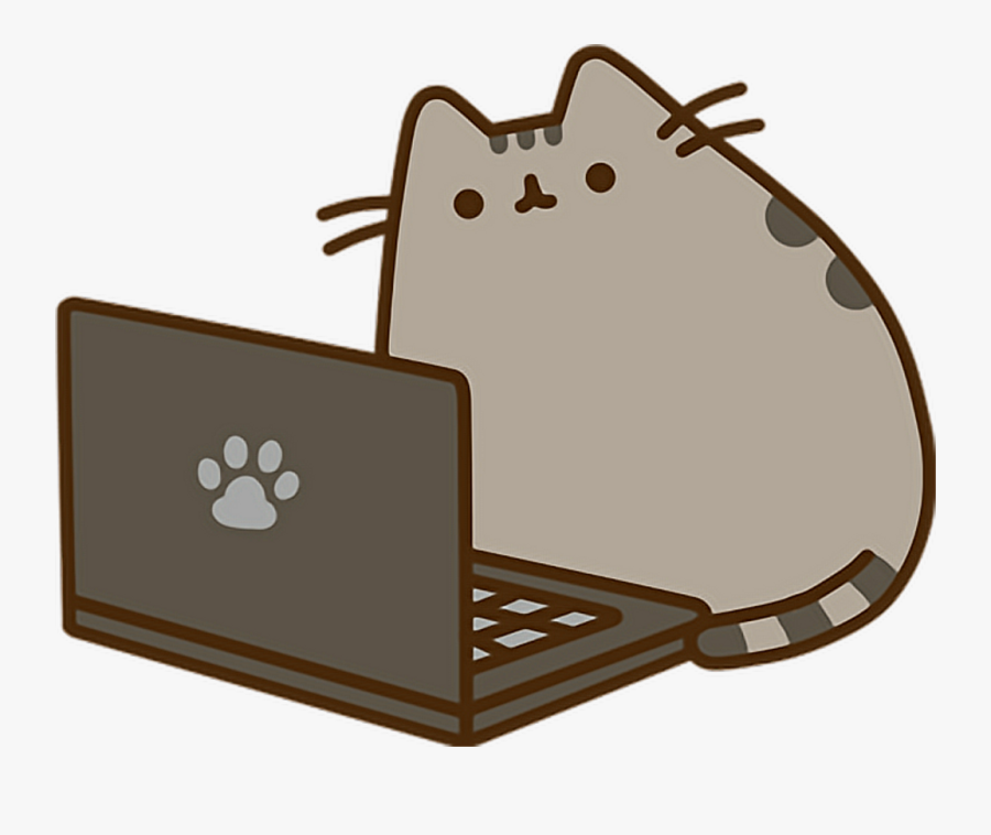 Pusheen Cat Clipart Laptop - Pusheen Cat Transparent Background, Transparent Clipart