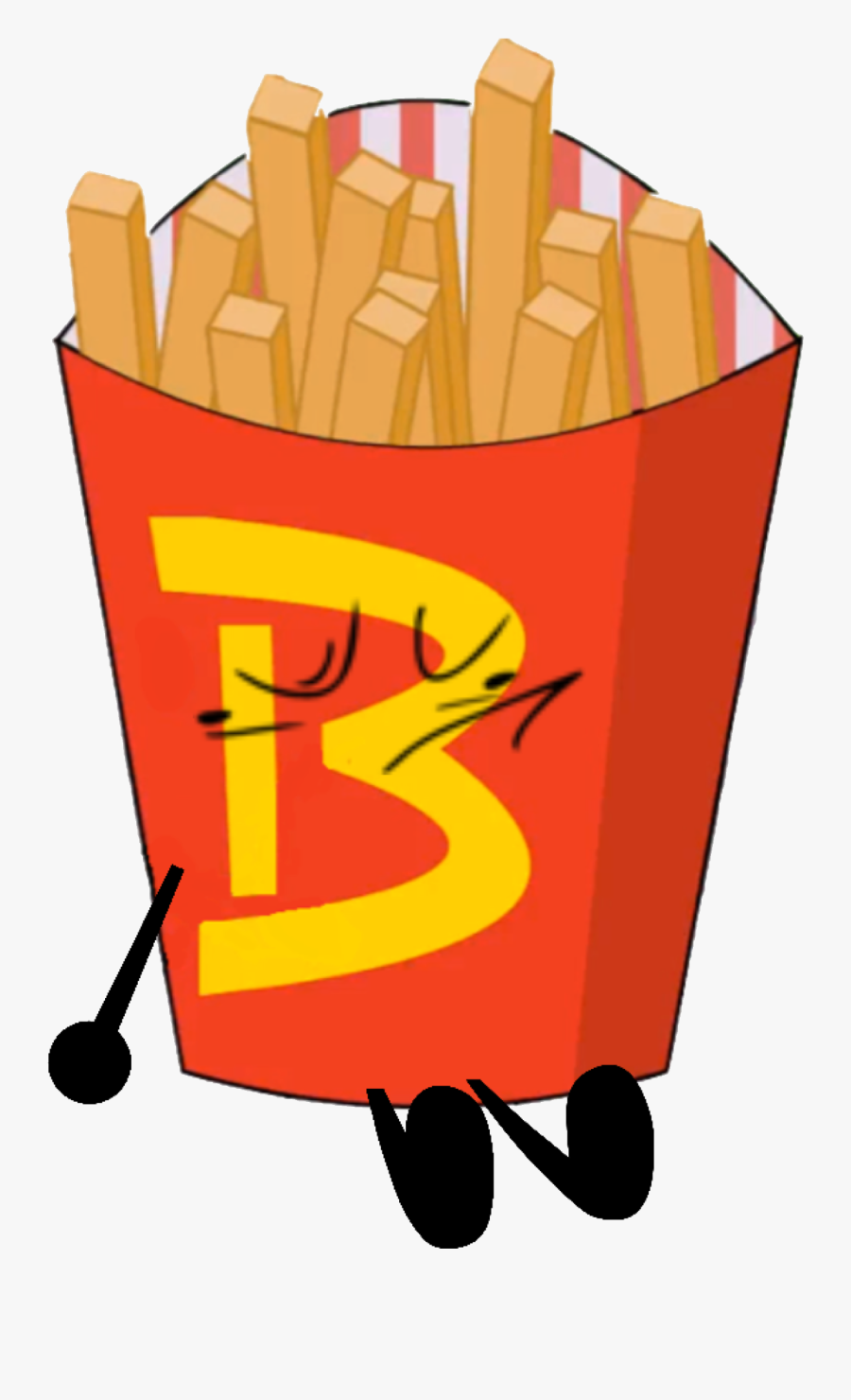 Fries Png Clipart - Bfdia Fries Body, Transparent Clipart