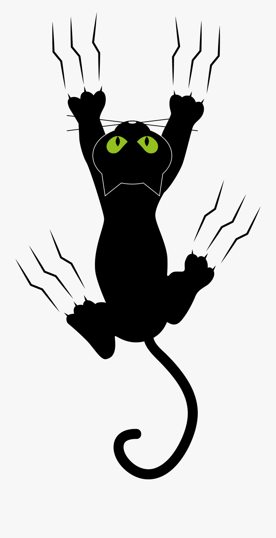 Transparent Kitten Clip Art - Clipart Cat Black And White Scratching, Transparent Clipart