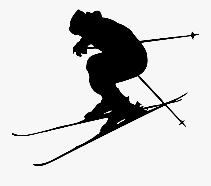Portable Network Graphics Skiing Ski Poles Clip Art - Ski Silhouette Png, Transparent Clipart