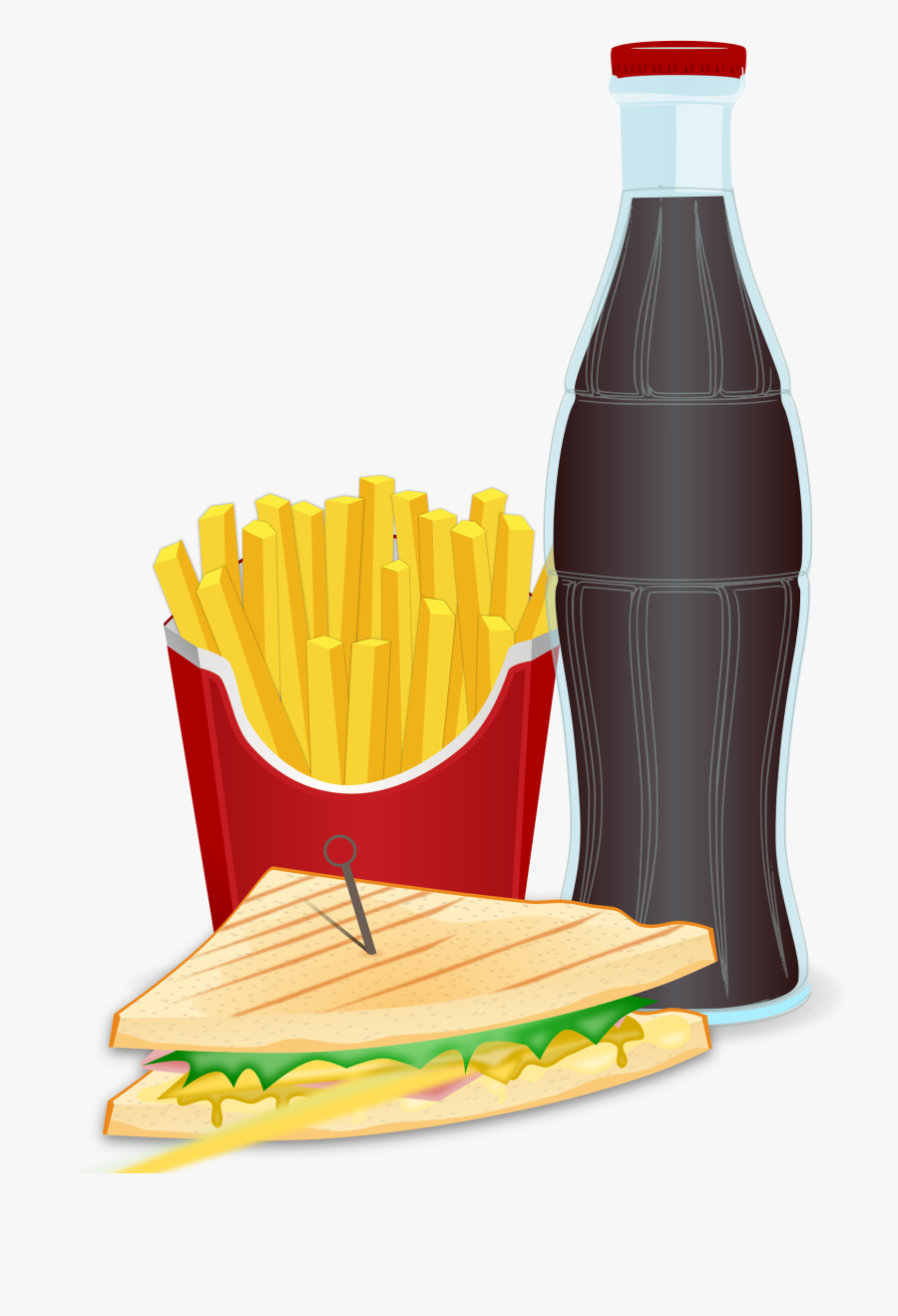 Transparent French Fries Clip Art - Desenho Coca Cola Png, Transparent Clipart
