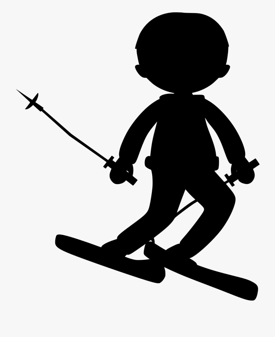 Skier Cartoon No Background, Transparent Clipart