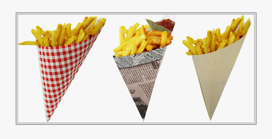 Clip Art French Fry Cones Paper - Red French Fries Cone, Transparent Clipart