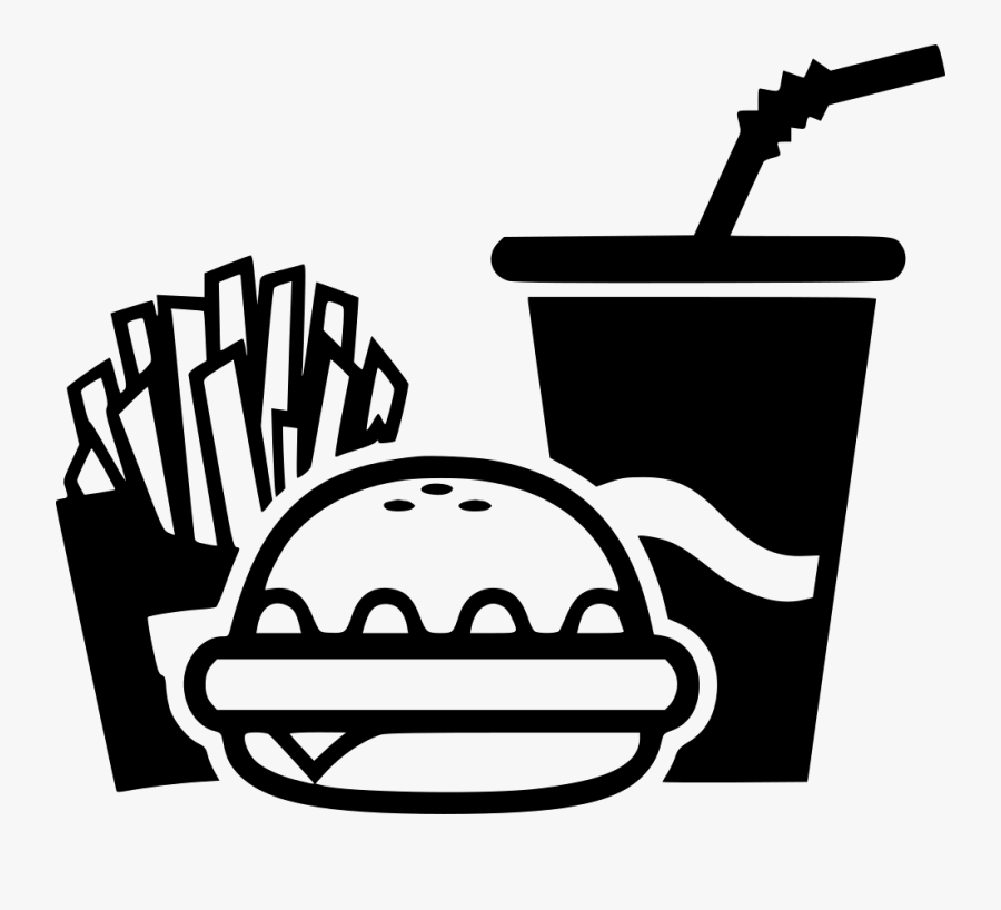 Hamburger Burguer French Fries Paper Cup Svg Png Icon - French Fries Icon Png Transparent, Transparent Clipart