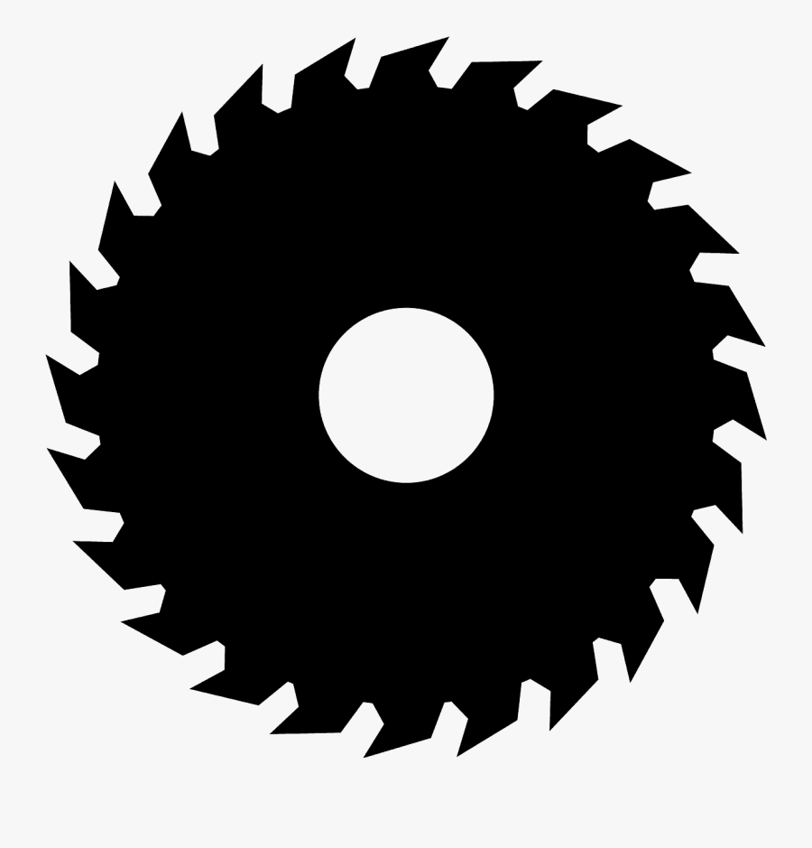 Saw Blade Silhouette, Transparent Clipart