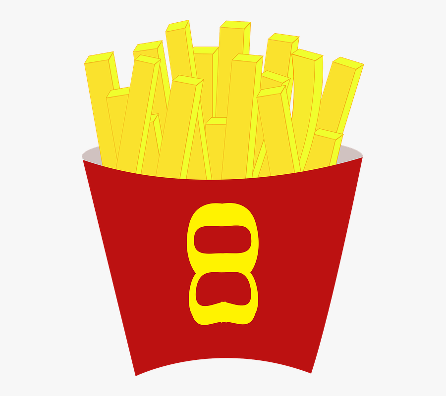 French Fries Clip Art Free Vector - Cartoon Picture Of A Chip, Transparent Clipart