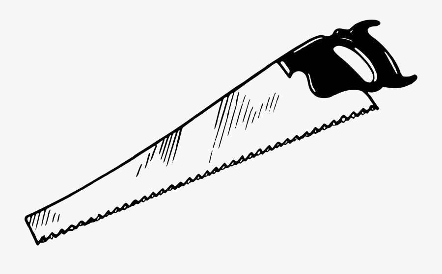Crosscut Saw Hand Saws Hand Tool Drawing Cc0 - Crosscut Saw Tool Drawing, Transparent Clipart