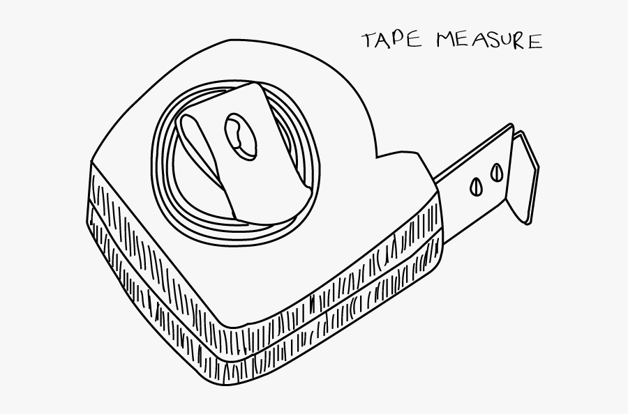 Tape Measure Drawing - Draw A Measuring Tape, Transparent Clipart