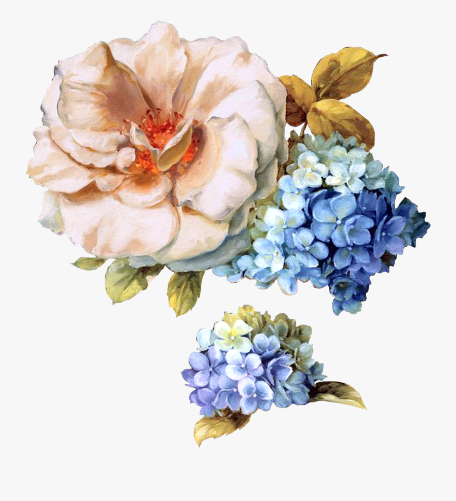 Transparent Hydrangea Clipart - Painting, Transparent Clipart