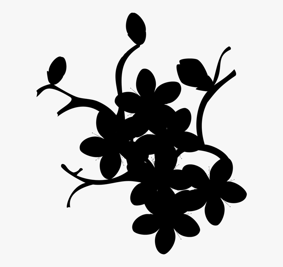 Grape Clip Art Pattern Silhouette Flower - Illustration, Transparent Clipart