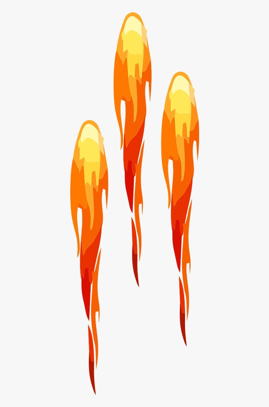 Transparent Rocket Fire Png, Transparent Clipart