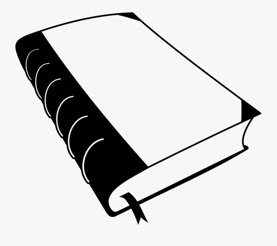 Closed Book Cliparts - Book Clipart Black And White, Transparent Clipart