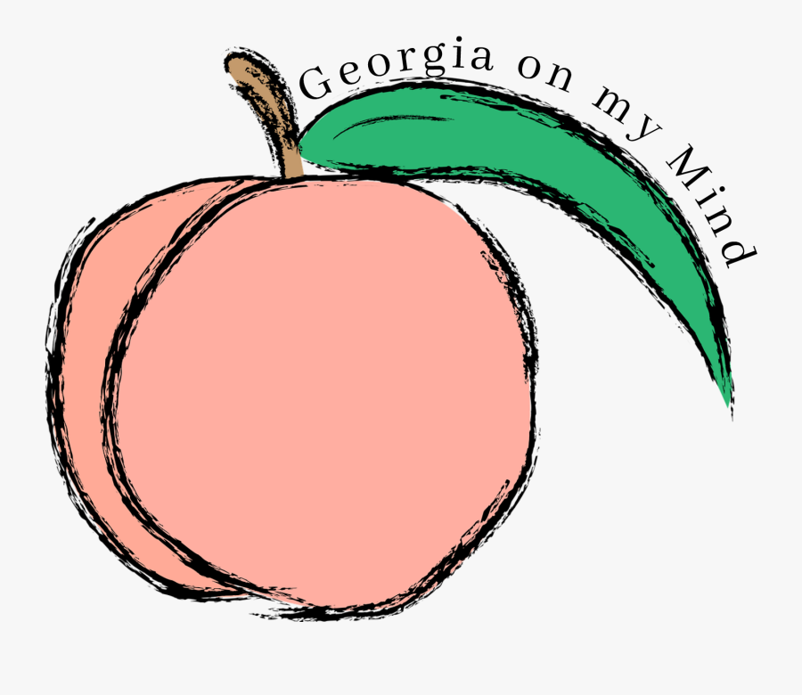 Georgia Heart With Peach, Transparent Clipart