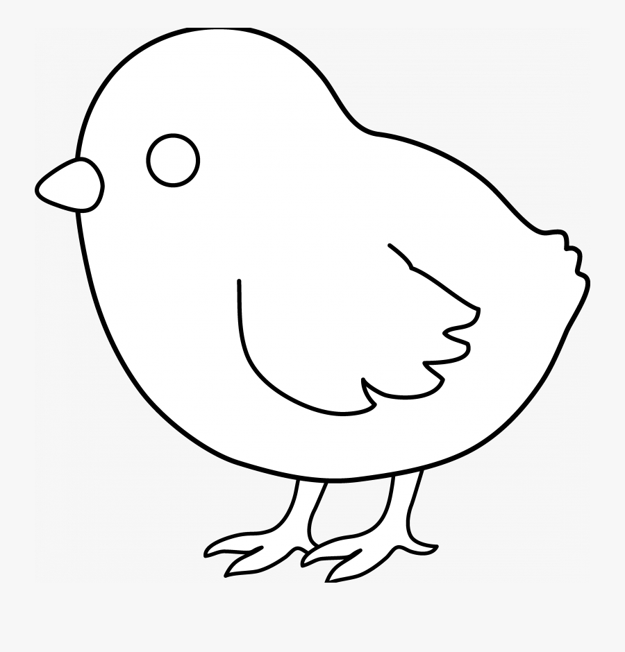 Chick Coloring Pages Cute Baby Chick Coloring Pages - Chicken Cartoon Clipart Black And White, Transparent Clipart