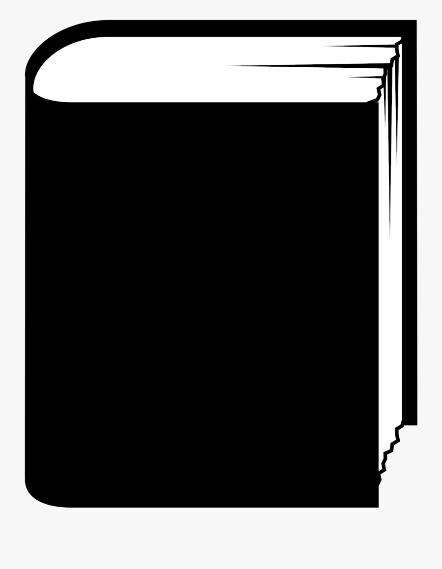 Book Generic Standing Graphic Black And White Stock - Clip Art Black Book, Transparent Clipart