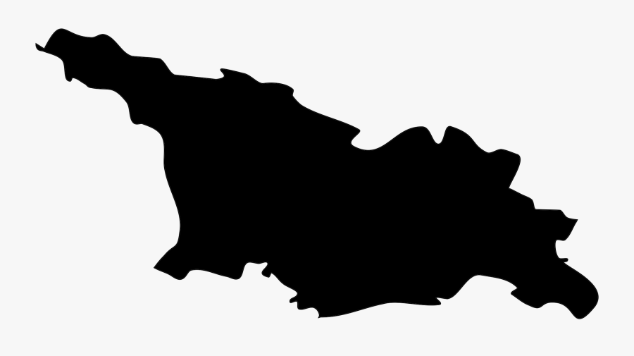 File Flag Map Of - Georgia Country Map Black, Transparent Clipart